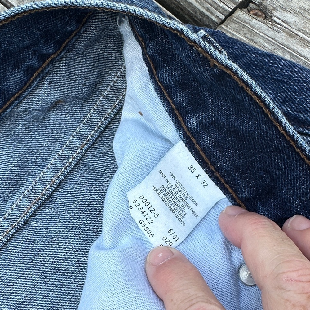 Arizona Jean Company Deep Blue Loose Fit Jeans 35/32 EUC - Picture 3 of 6